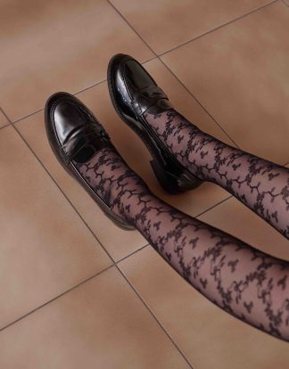 FLORAL PATTERNED TIGHTS - 20 DEN