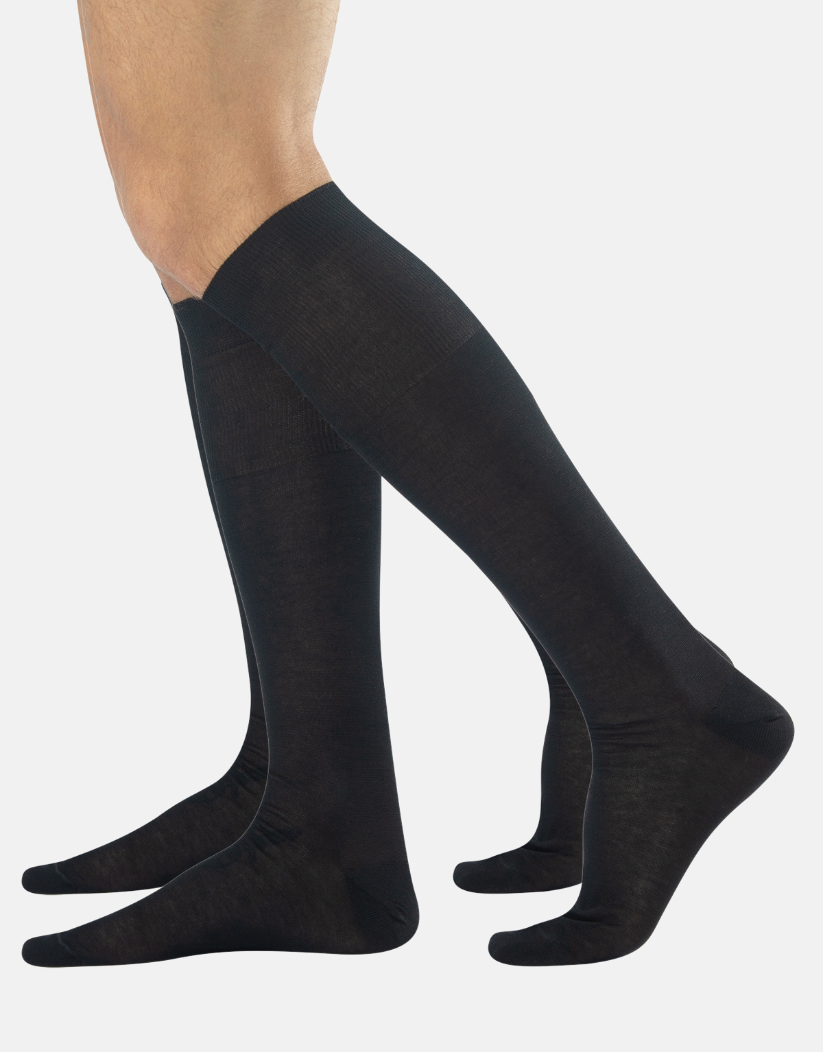MEN PLAIN KNEE HIGH SOCKS FILO DI SCOZIA