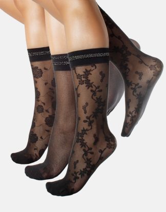 POP SOCKS FLORAL PATTERN - 20 DEN