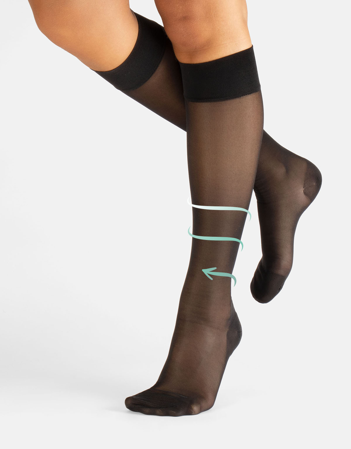 STRONG COMPRESSION KNEE HIGH SOCKS - 140 DEN