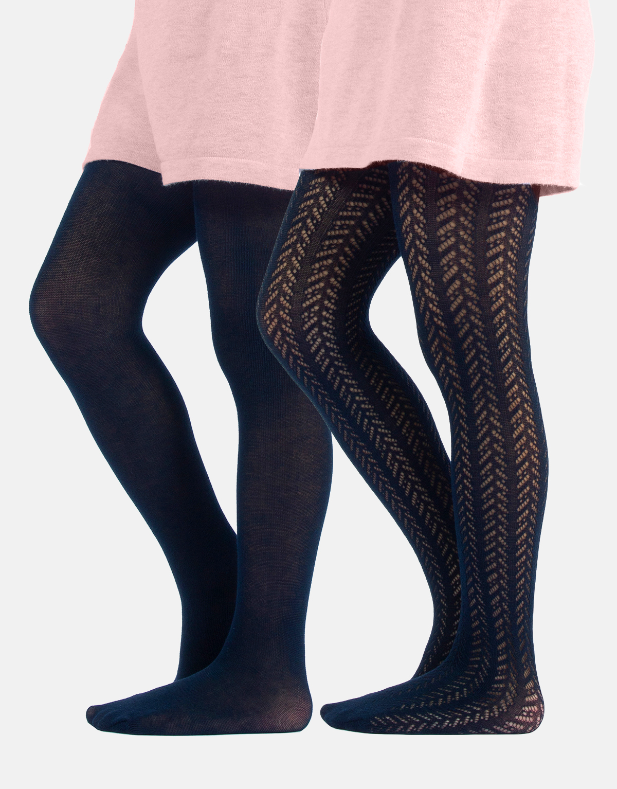 GIRL COTTON TIGHTS - CHEVRON
