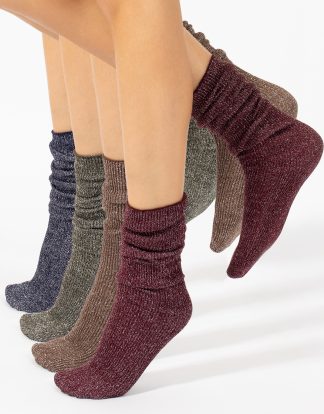 SHINY RIBBED SOCKS - 60 DEN