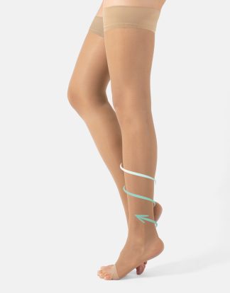 OPEN TOE STRONG COMPRESSION HOLD UPS - 140 DEN