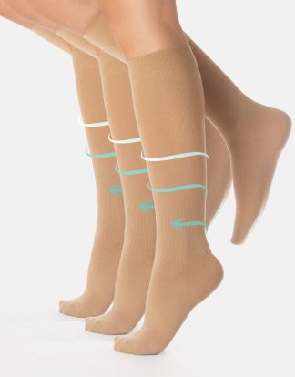 KNEE HIGH GRADUATED COMPRESSION SOCKS - 100 DEN