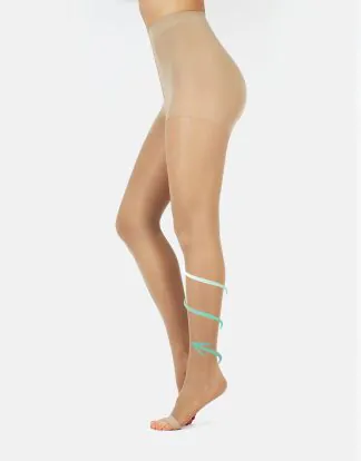 STRONG GRADUATED COMPRESSION TIGHTS OPEN TOE - 140 DEN