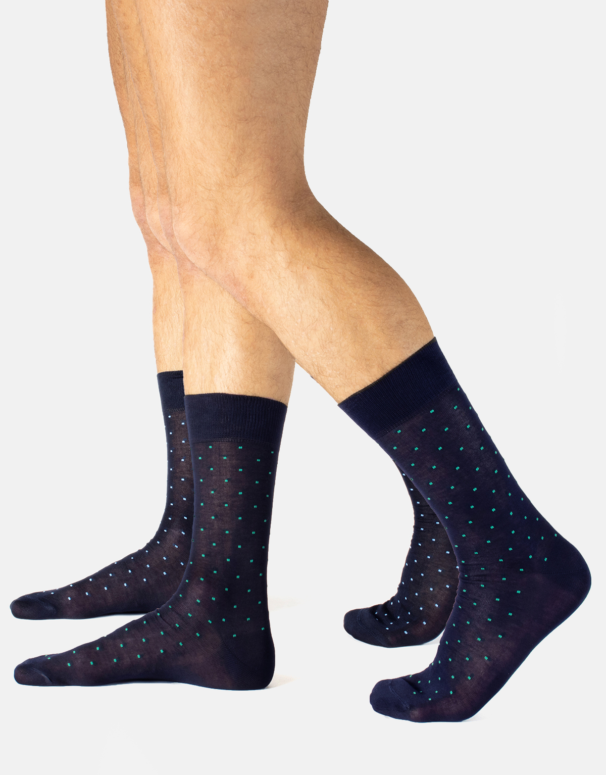 HALF CALF FILO DI SCOZIA SOCKS WITH POLKA DOTS