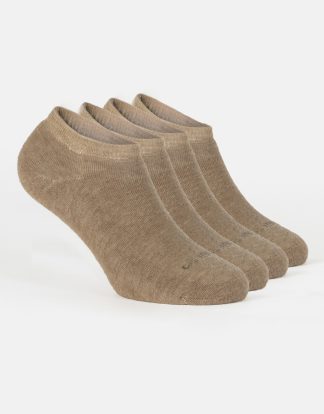 PACK 4 PAIRS INVISIBLE MERINO WOOL SOCKS WITH TERRY SOLE
