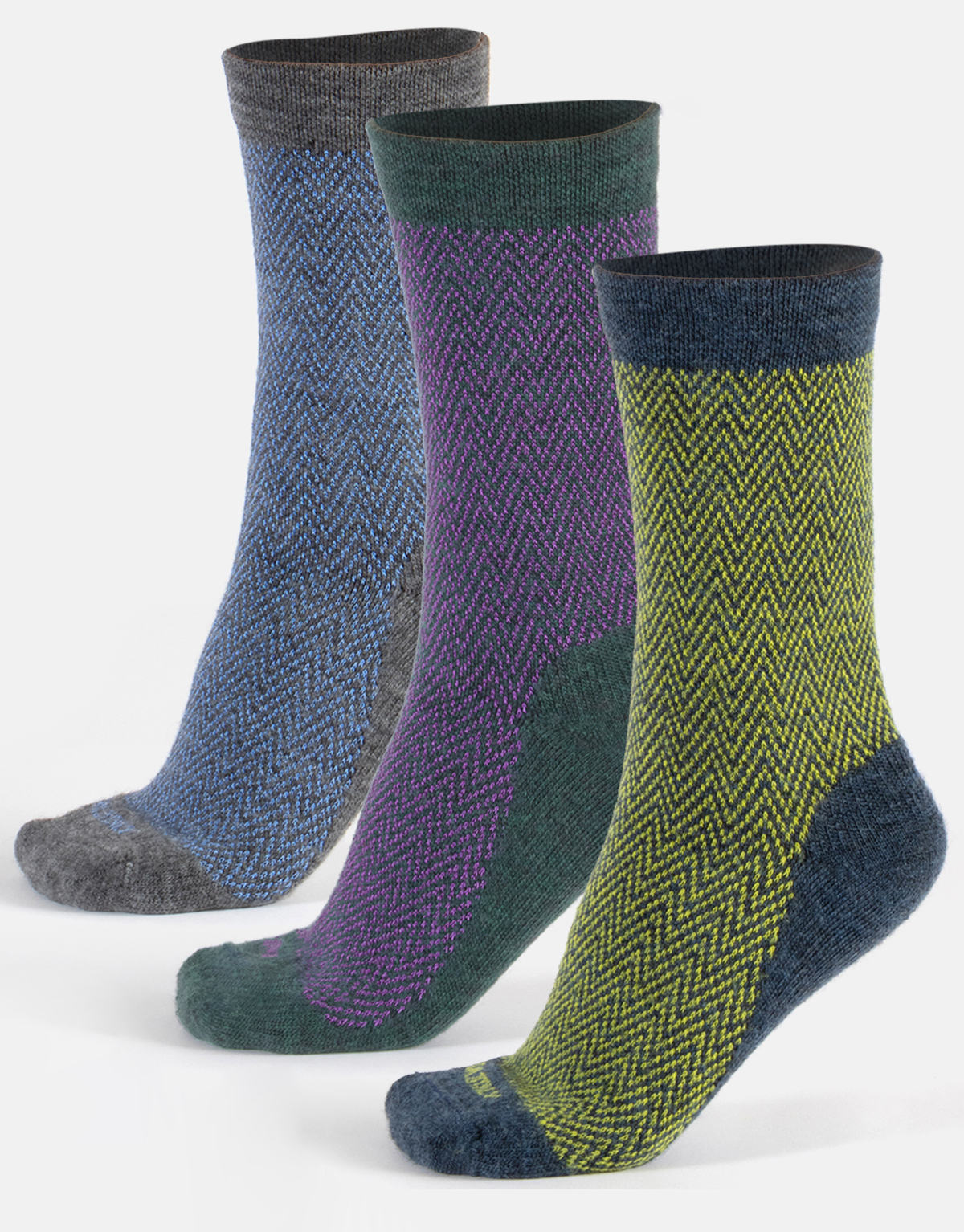 MERINO WOOL SOCKS COLOURFUL - ZIG-ZAG