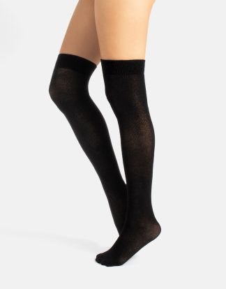 OVERKNEE COTTON SOCKS - 300 DEN