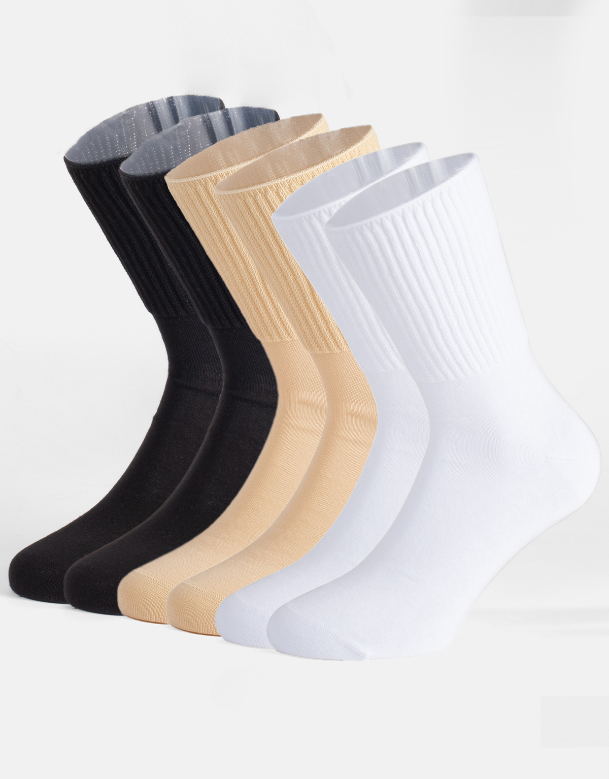 SANITARY SOCKS FOR DIABETIC WITHOUT ELASTIC BAND - 6 PAIRS