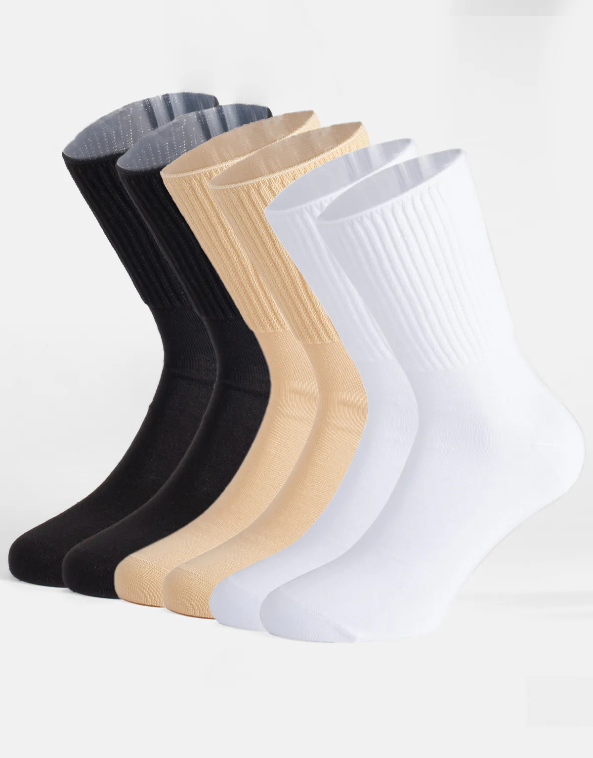 SANITARY SOCKS FOR DIABETIC WITHOUT ELASTIC BAND - 6 PAIRS