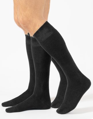 PACK 2 PAIRS MERINO WOOL KNEE-HIGH SOCKS