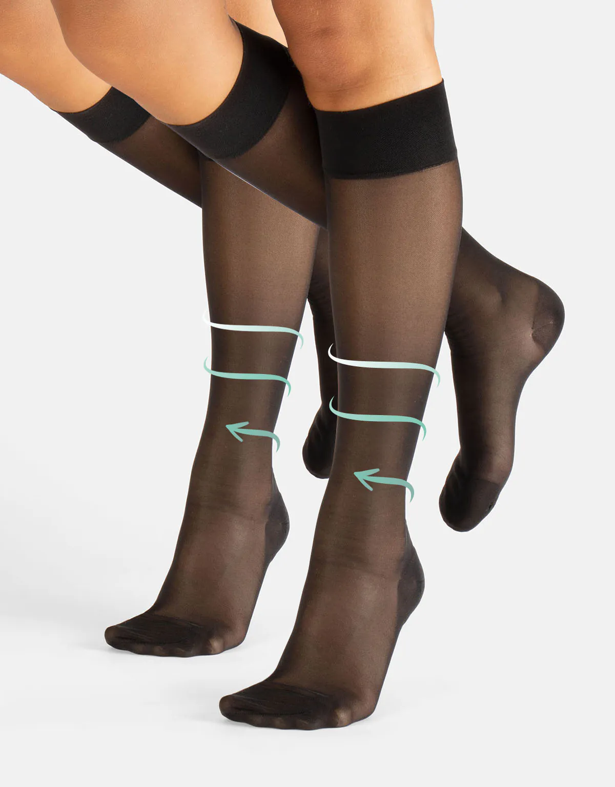 PACK STRONG COMPRESSION KNEE HIGH SOCKS - 140 DEN