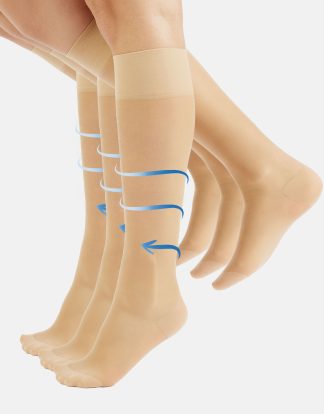 PACK 3 PAIRS SUPPORT KNEE-HIGH SOCKS