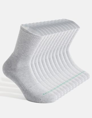 PACK 6 PAIRS – PLAIN CREW SOCKS WITH TERRY SOLE