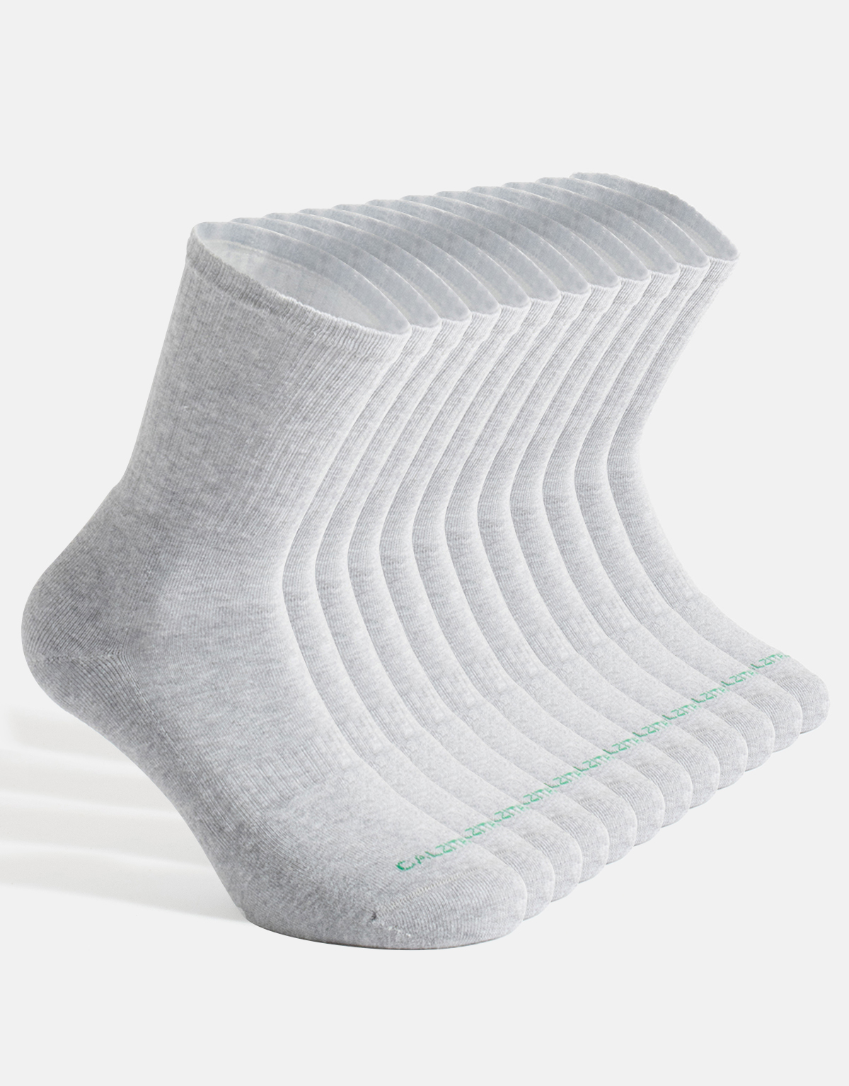 PACK 6 PAIRS – PLAIN CREW SOCKS WITH TERRY SOLE