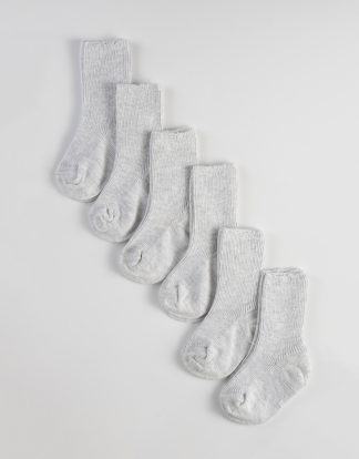 PACK 6 PAIRS - BABY RIBBED COTTON SOCKS